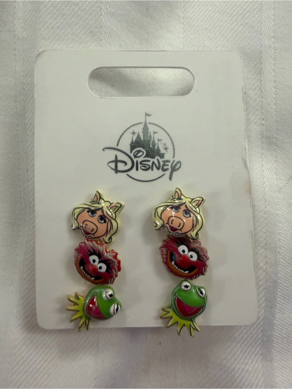 Disney Muppets Stud Earring Set - Pink, Red, Green, Yellow